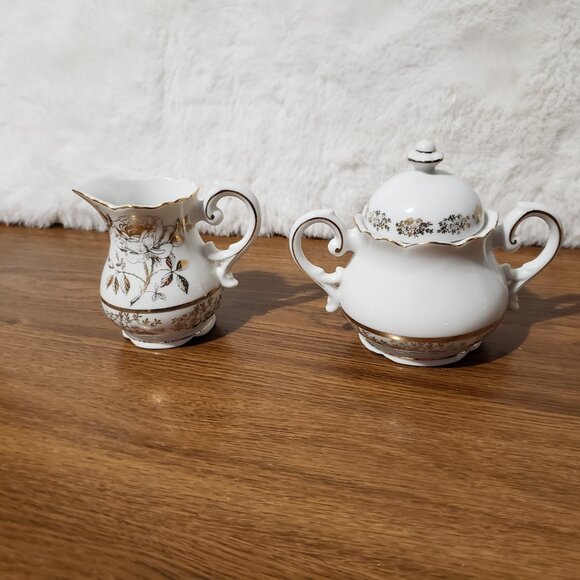 Norcrest Chatillon 50th Anniversary Sugar Creamer Chatillon Porcelain Gift - Picture 6 of 13